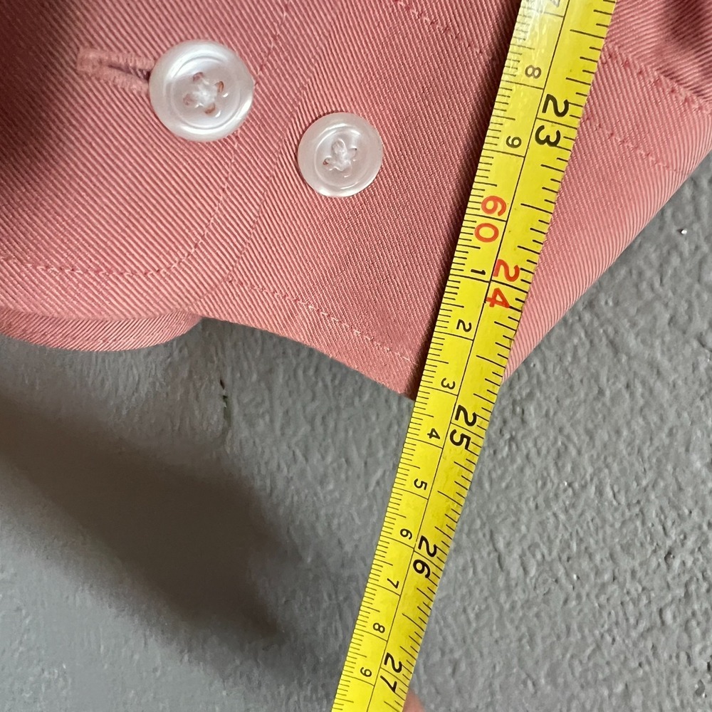 Orvis Cotton Dress Shirt Salmon Long Sleeve Button Up Size Medium - Picture 5 of 12